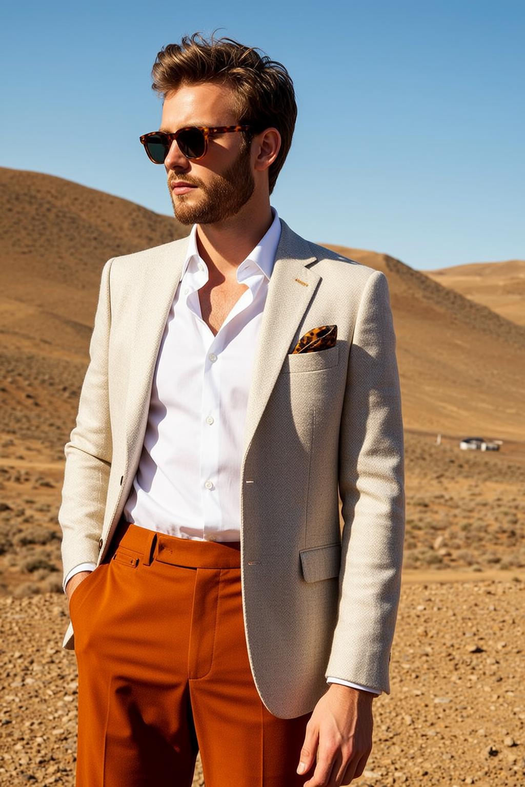 Desert Blazer Hand In Pocket