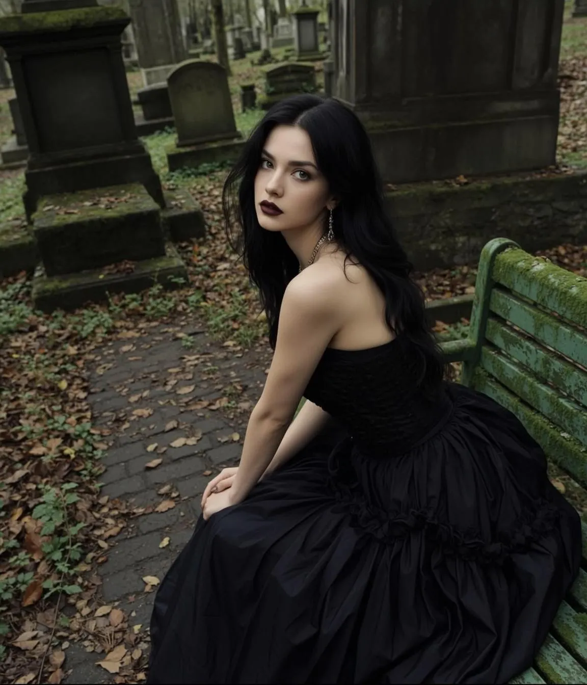 Earrings In Cemetery Portrait