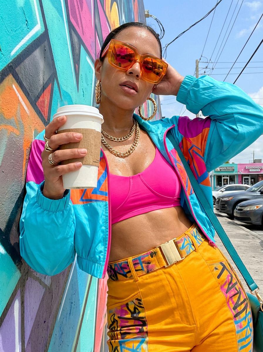 Wynwood Graffiti Alley Sun Drenched Editorial