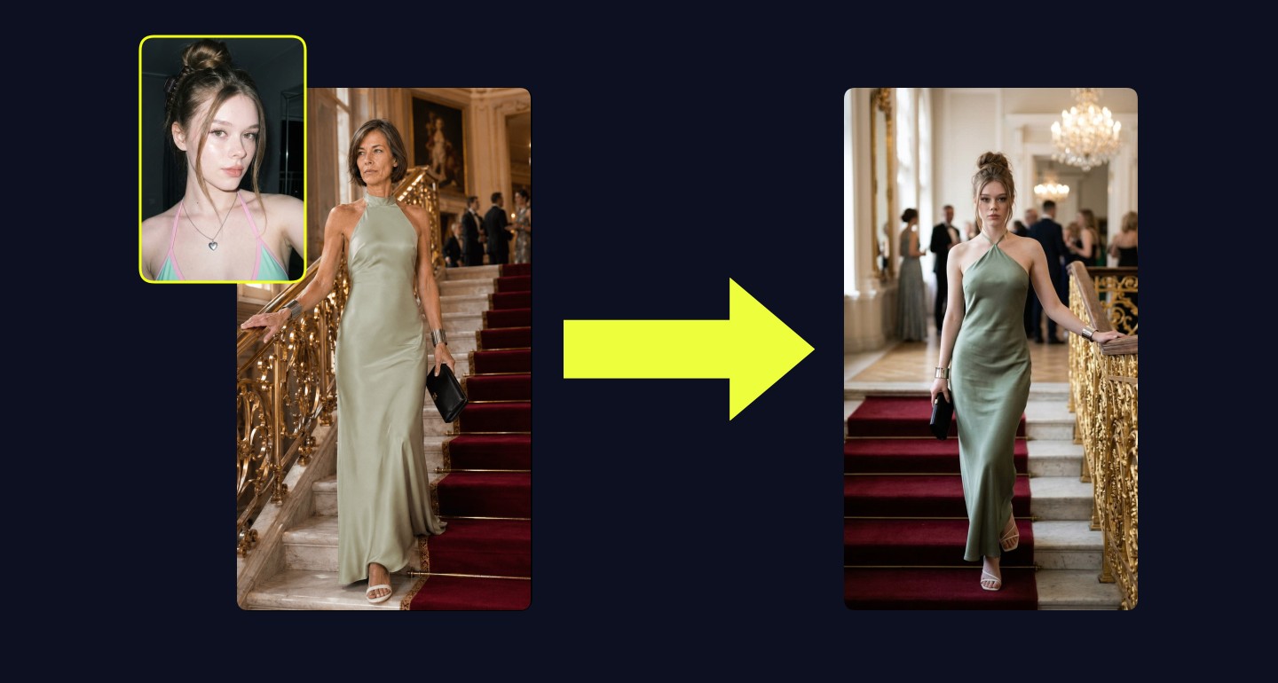 Mila remix walkthrough for Sage Green Silk Gown Descending Palace Stairs