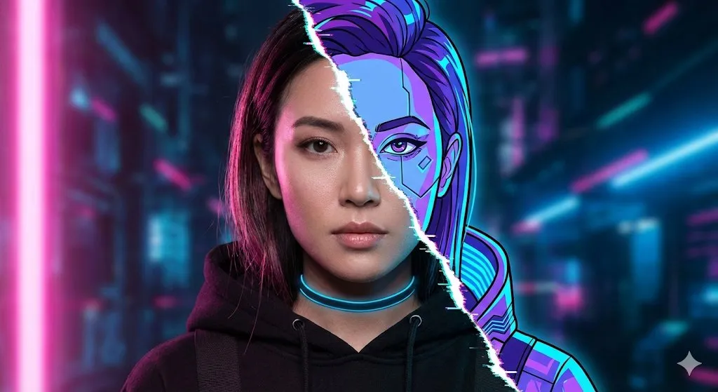 Neon Dreams: A Cyberpunk Portrait Unveiled