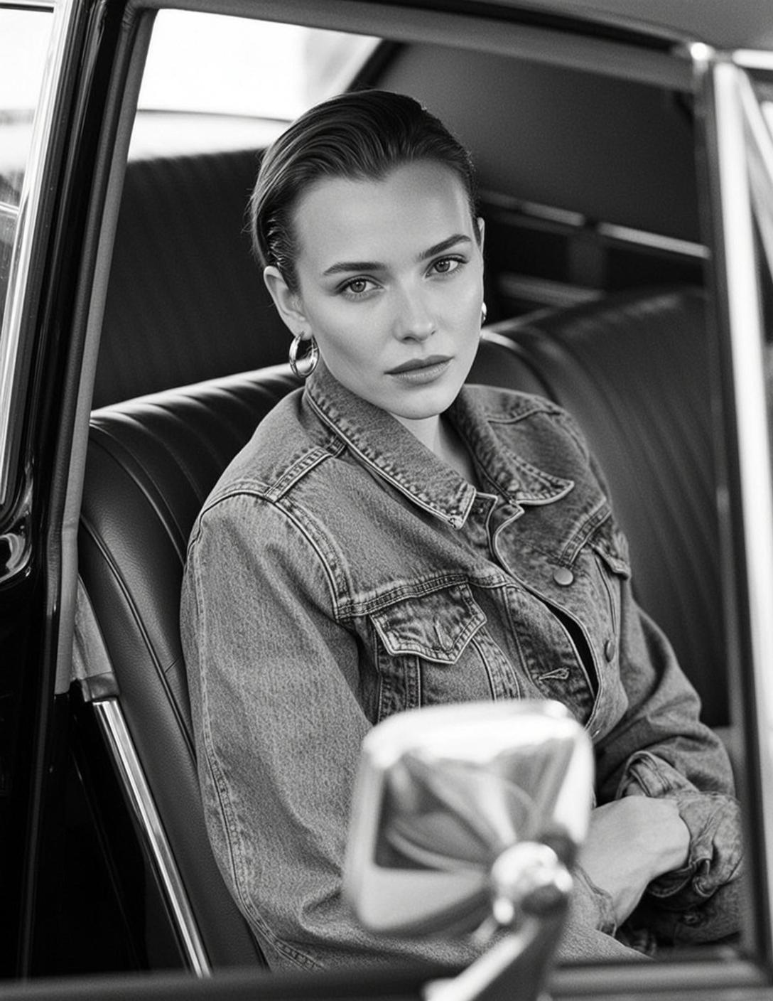 Denim Jacket Car Portrait