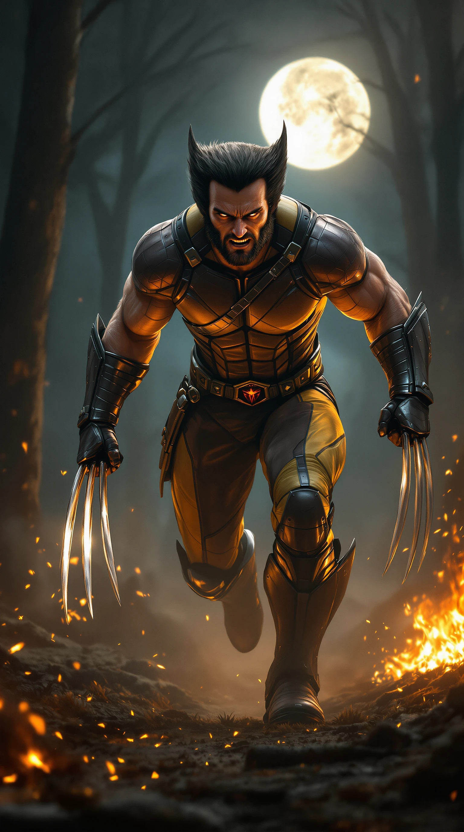 Moonlit Forest Warrior Escape