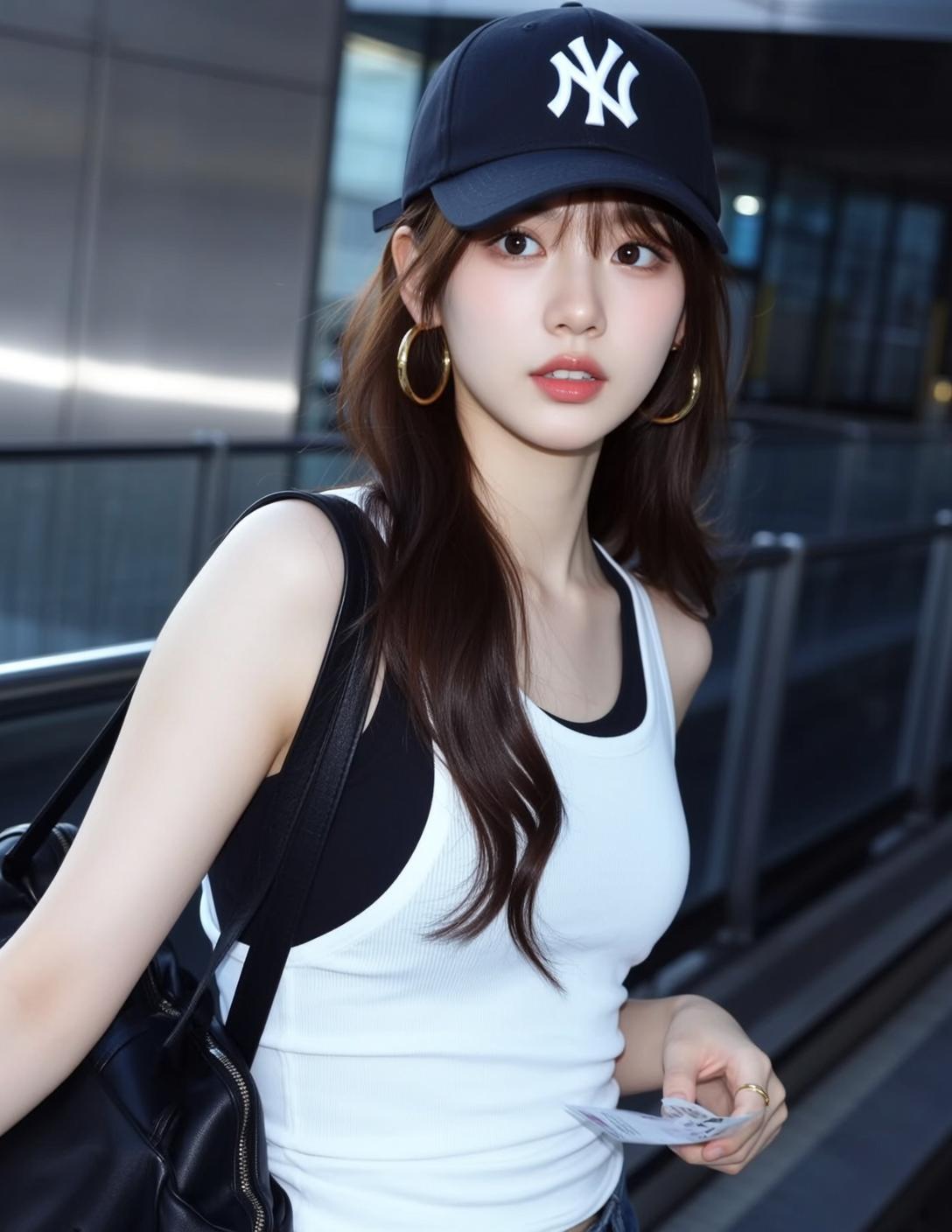 Denim Shorts City Cap Outfit