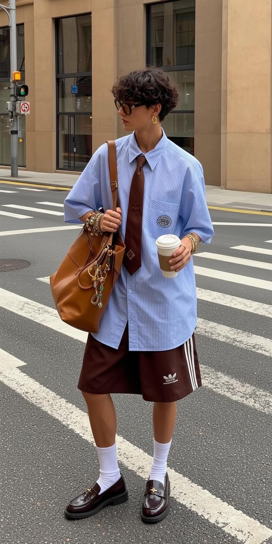 Striped Shirt Coffee Street