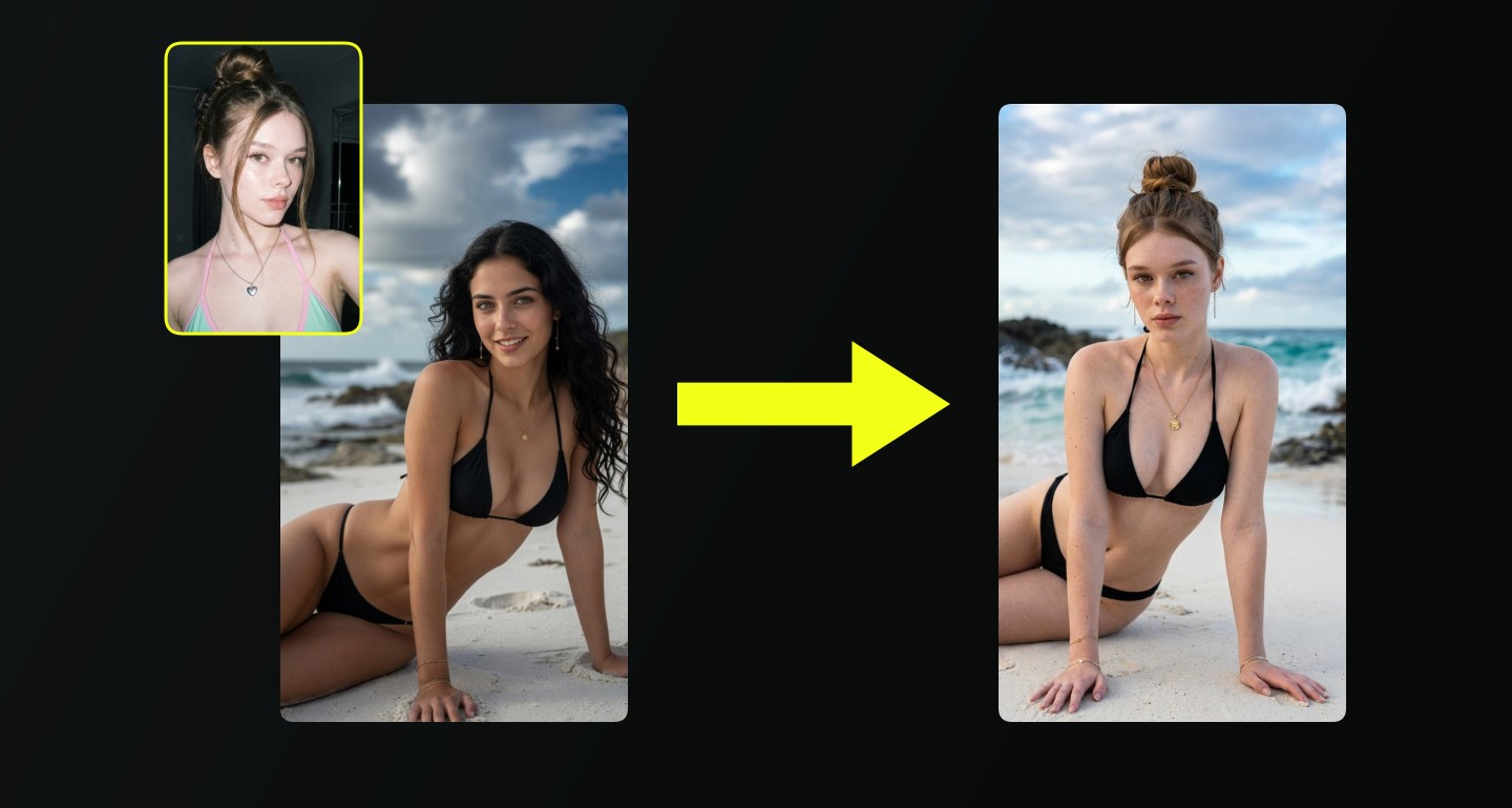 Mila remix walkthrough for Black Bikini On White Sand Beach