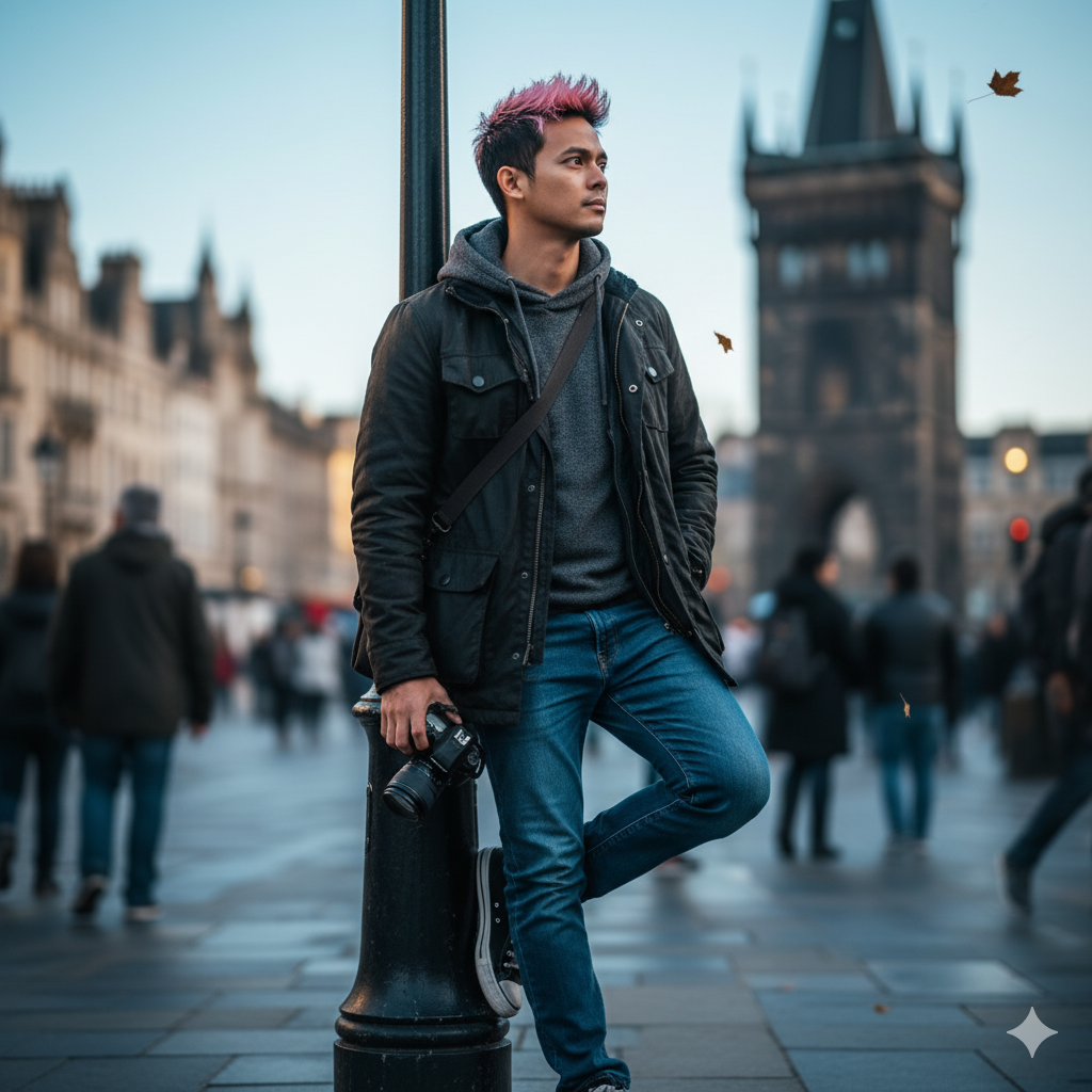 Traveler Lamp Post Pose