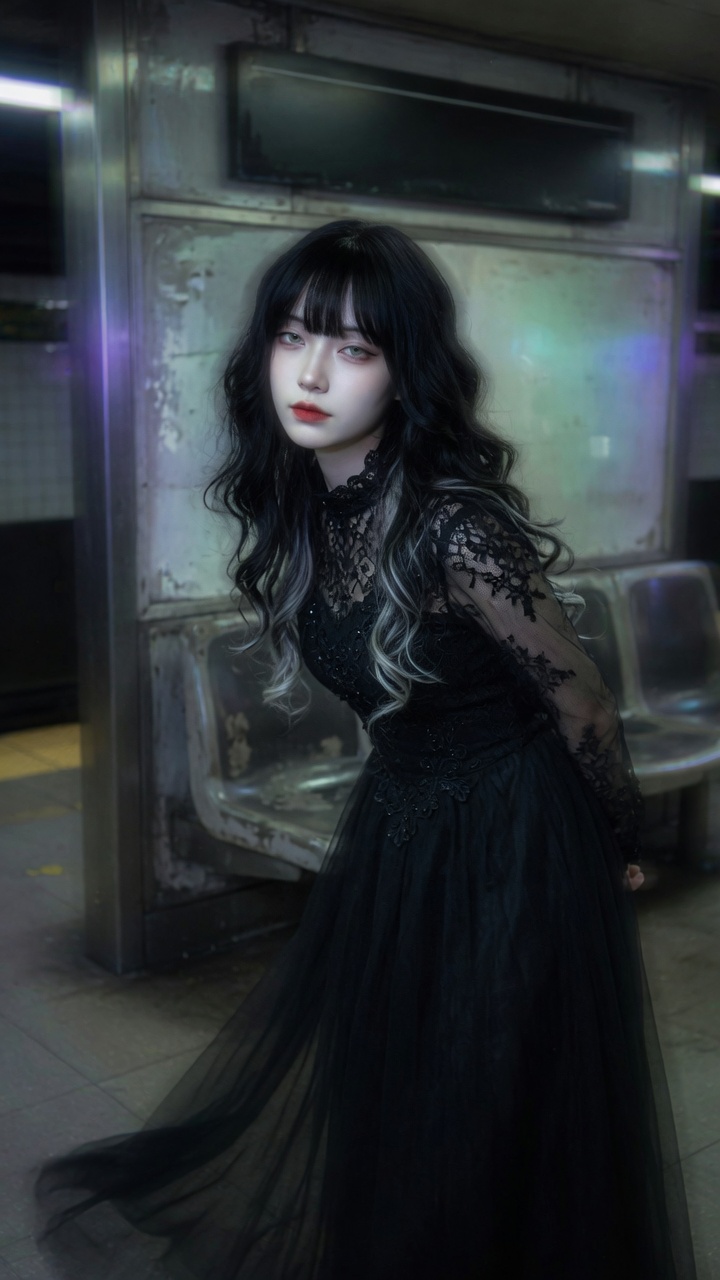 Pale Gothic Beauty Porcelain Luminous