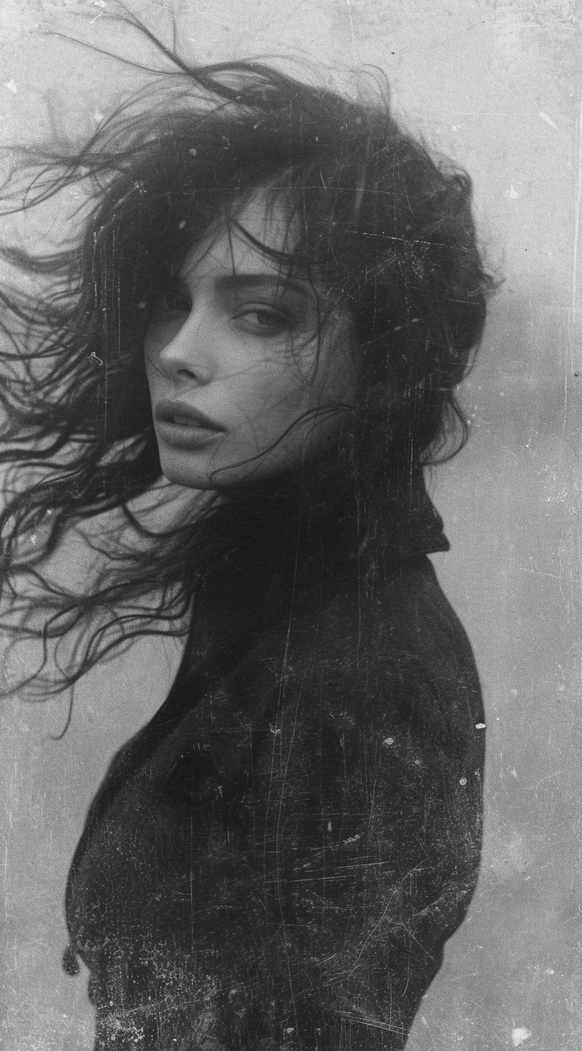 Windblown Hair Haunting Gaze