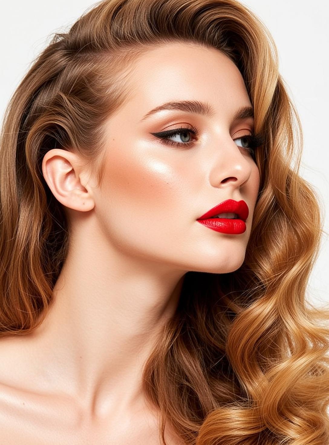 Hair Salon Young Wavy Blonde Brown Undertones