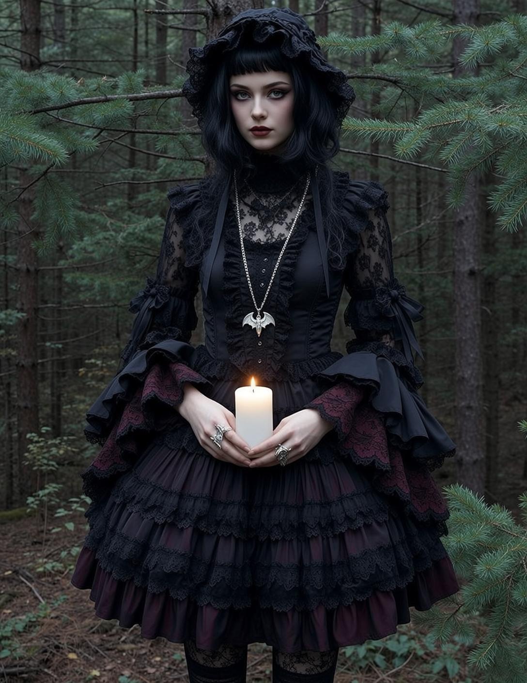 Candlelit Forest Portrait