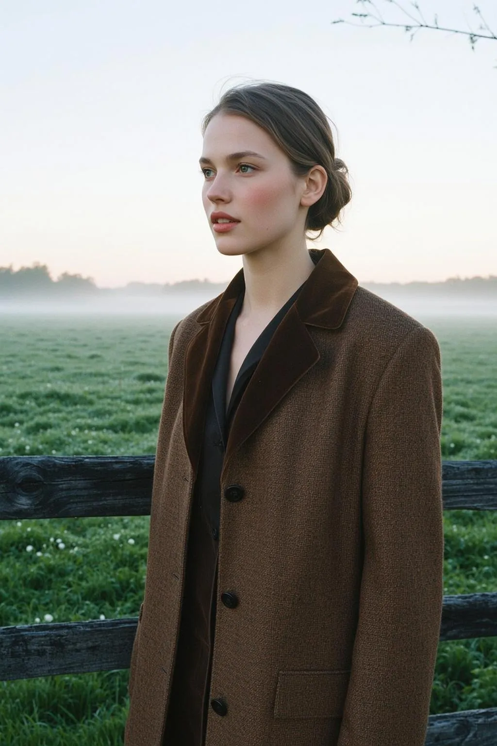 Brown Tweed Dawn Portrait