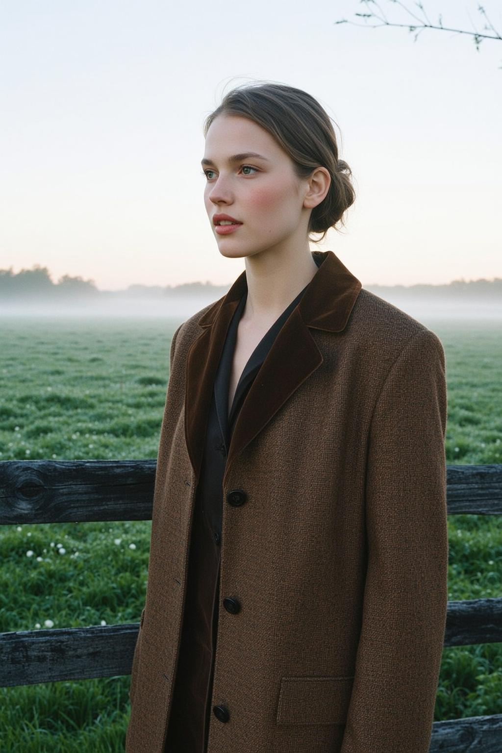 Brown Tweed Dawn Portrait