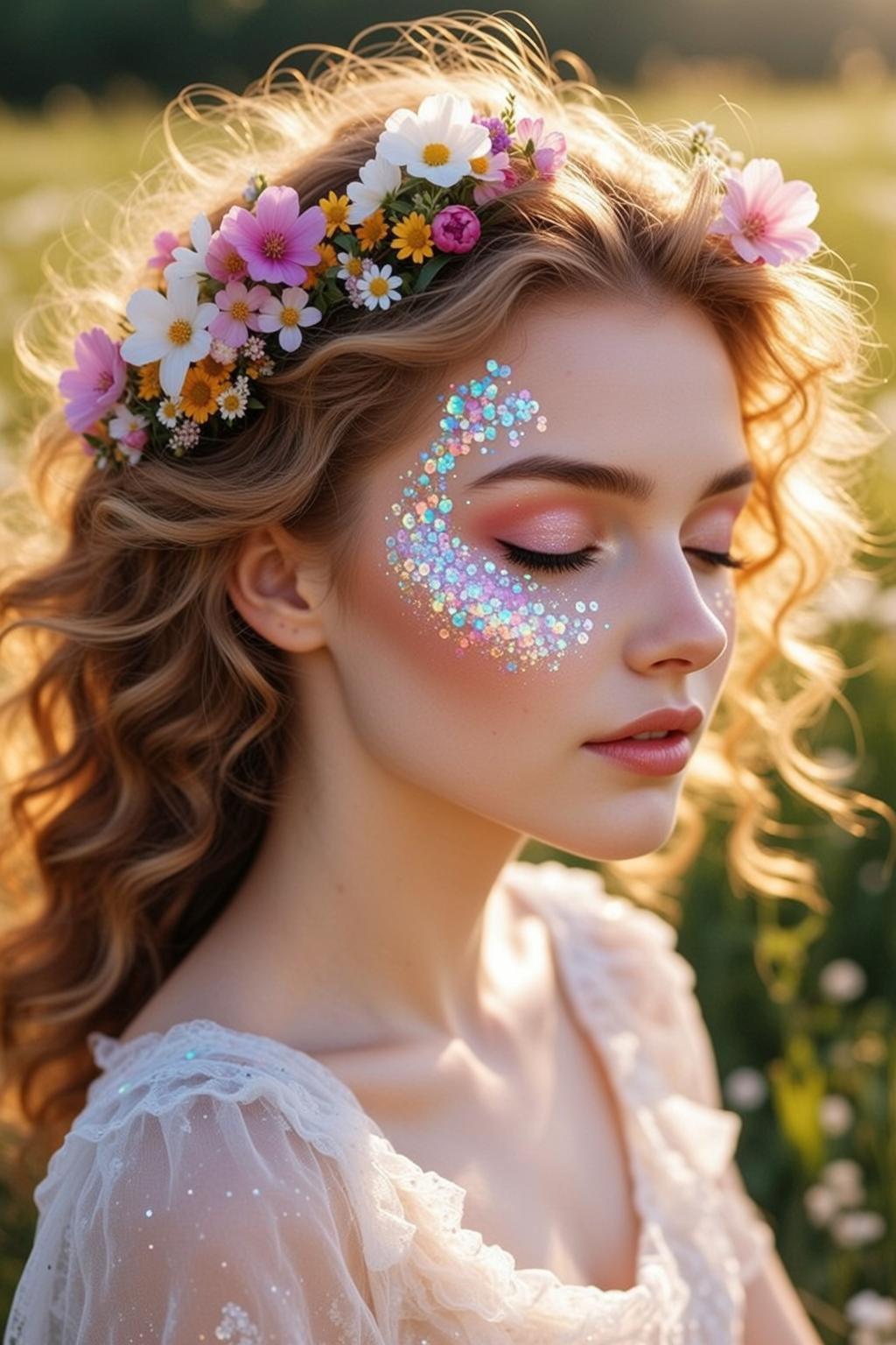 Flower Field Lace Dress