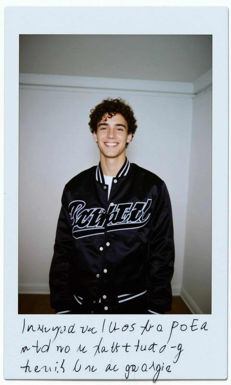 Satin Bomber Casual Smile