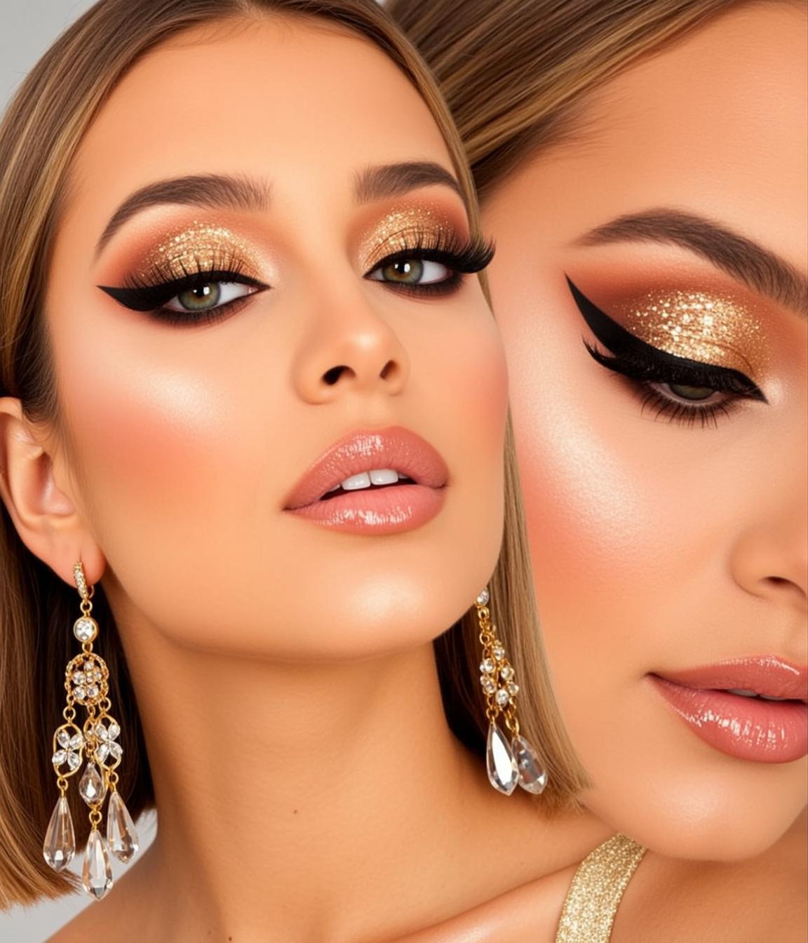 Makeup Close-up Head-and-shoulders Orientation Features Two Women