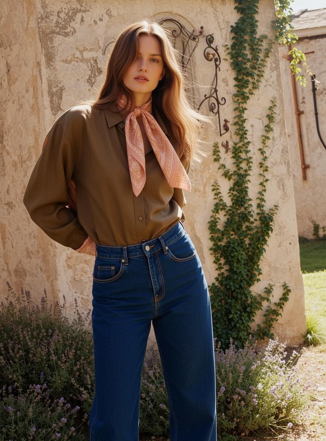 Olive Shirt Rustic Wall