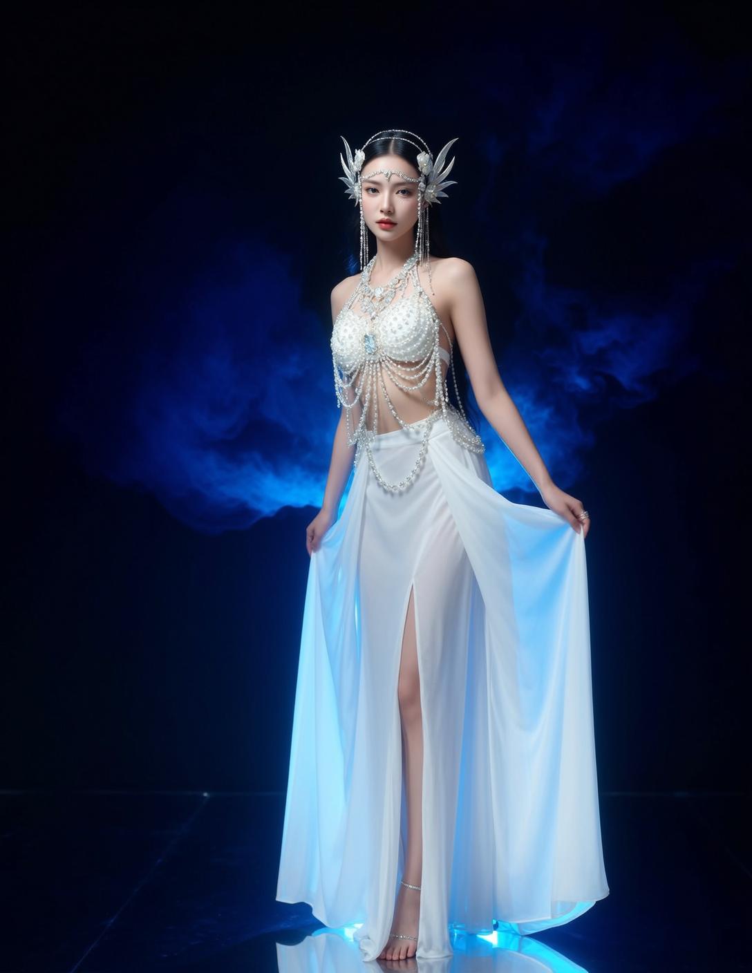 Pearl Headpiece Smoke Stage