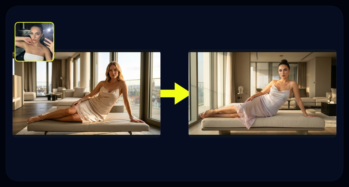 Lily remix walkthrough for Silk Slip Dress Reclining On Chaise Lounge Penthouse