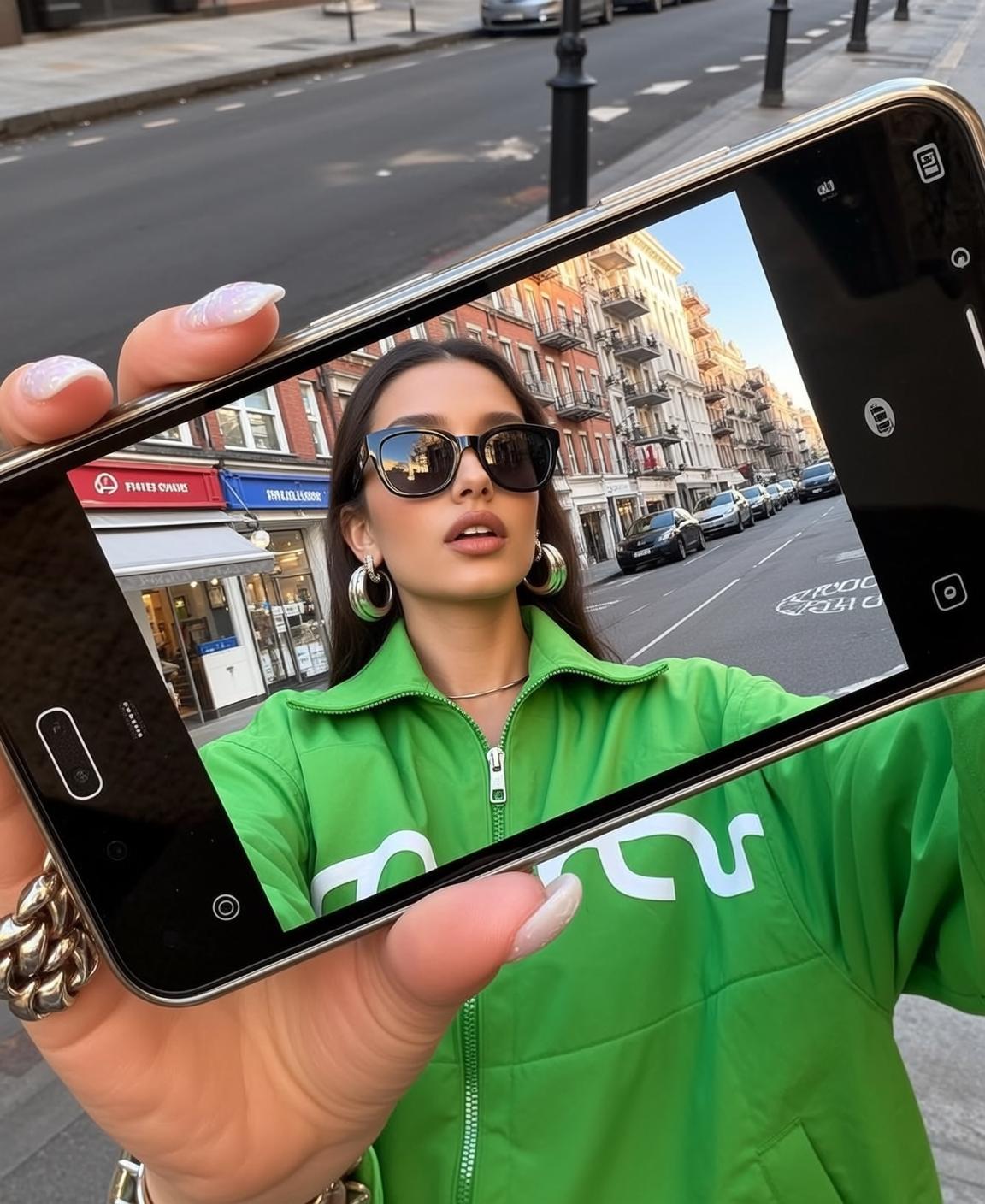 White Jacket Holding Phone