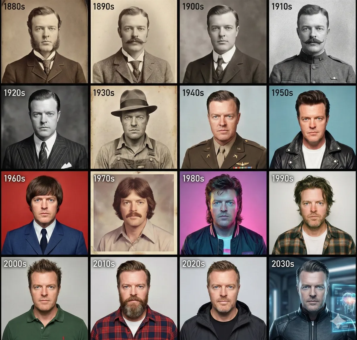 Portraits Through The Decades Grid