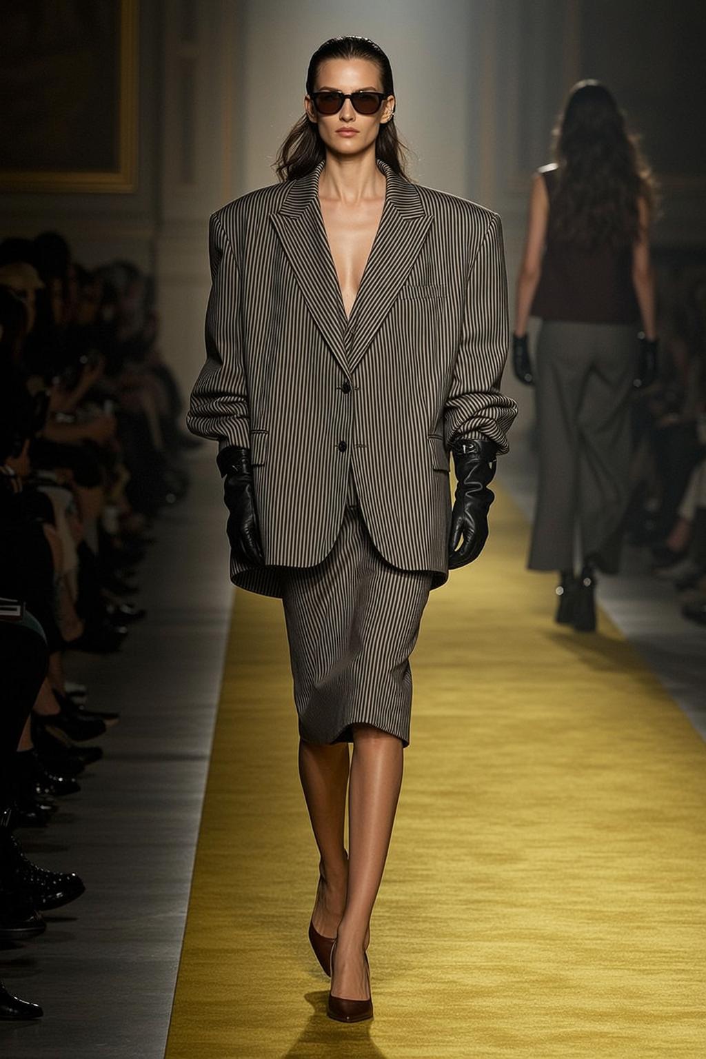 Fashion Week Dark Brown Pulled Back Fair