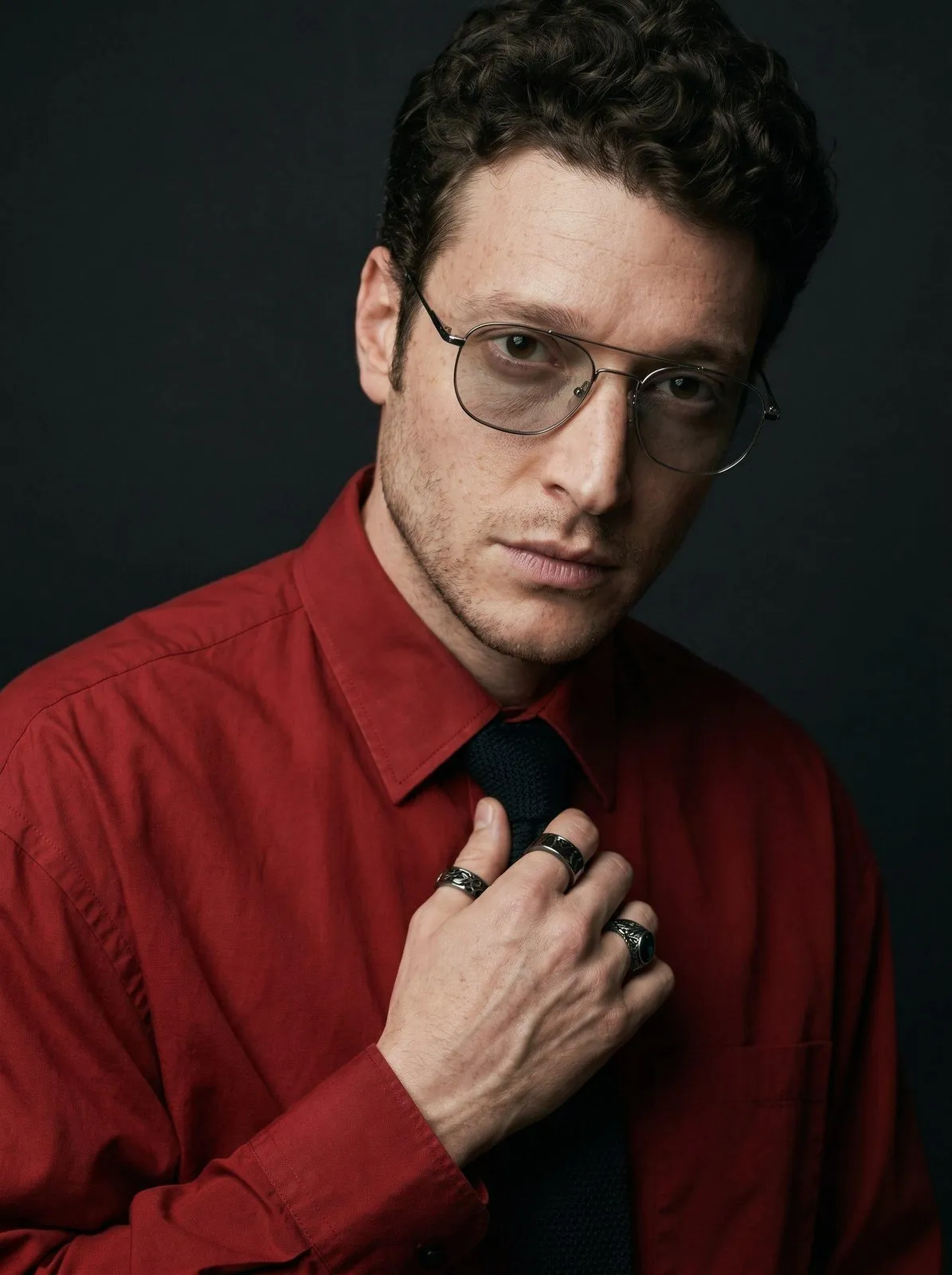 Rings And Glasses In A Studio