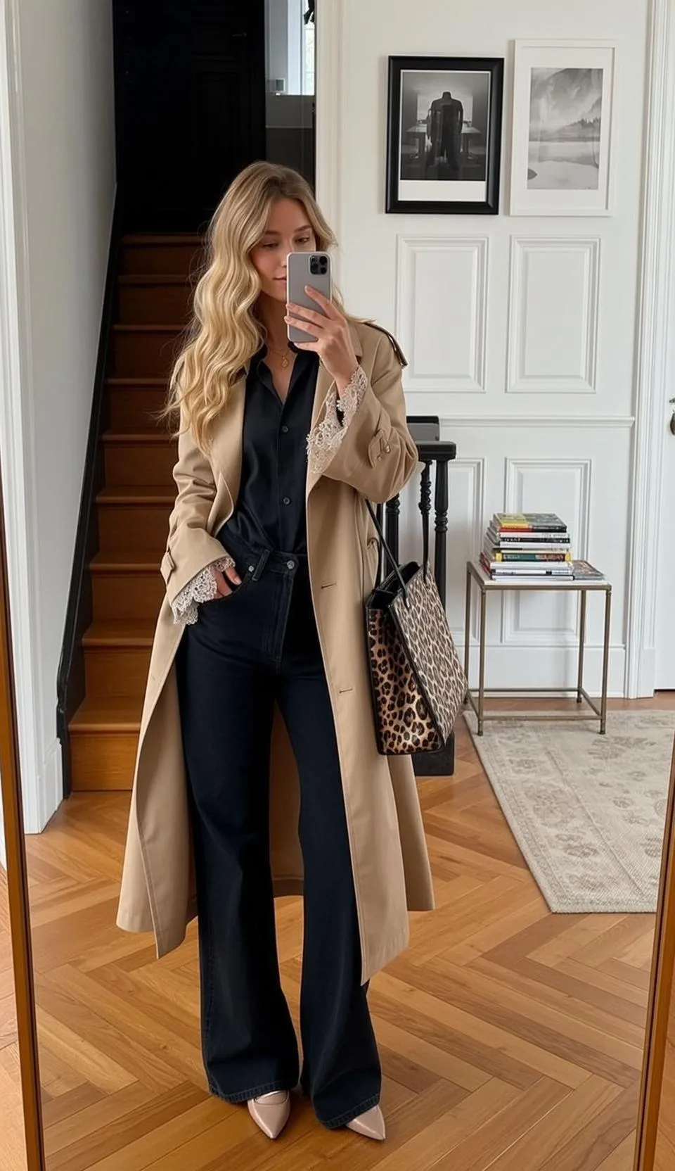 Necklace In Hallway With Staircase