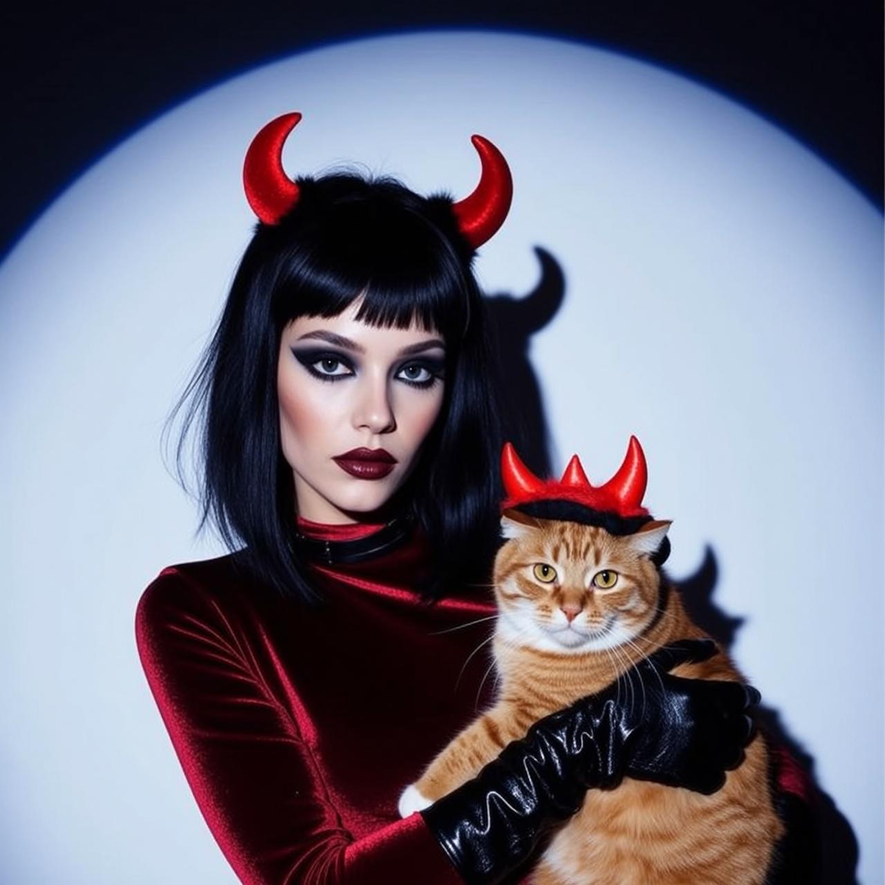Velvet Dress Cat Portrait