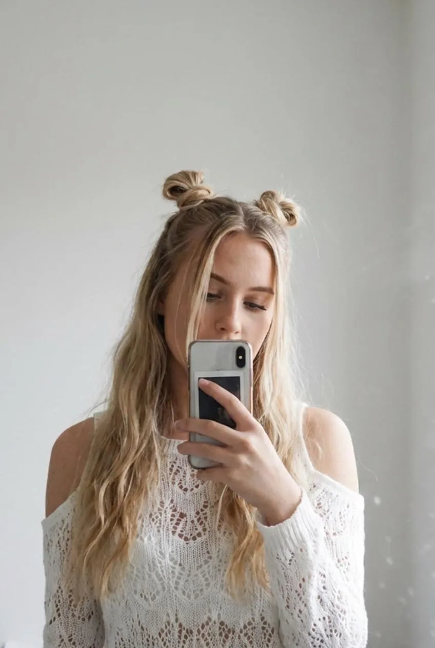 Realistic Girl Selfie White Room
