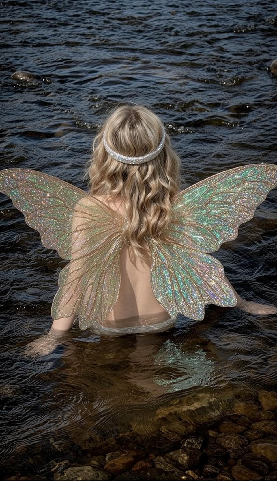 Fairycore Wavy Blonde Hair Fair Skin White