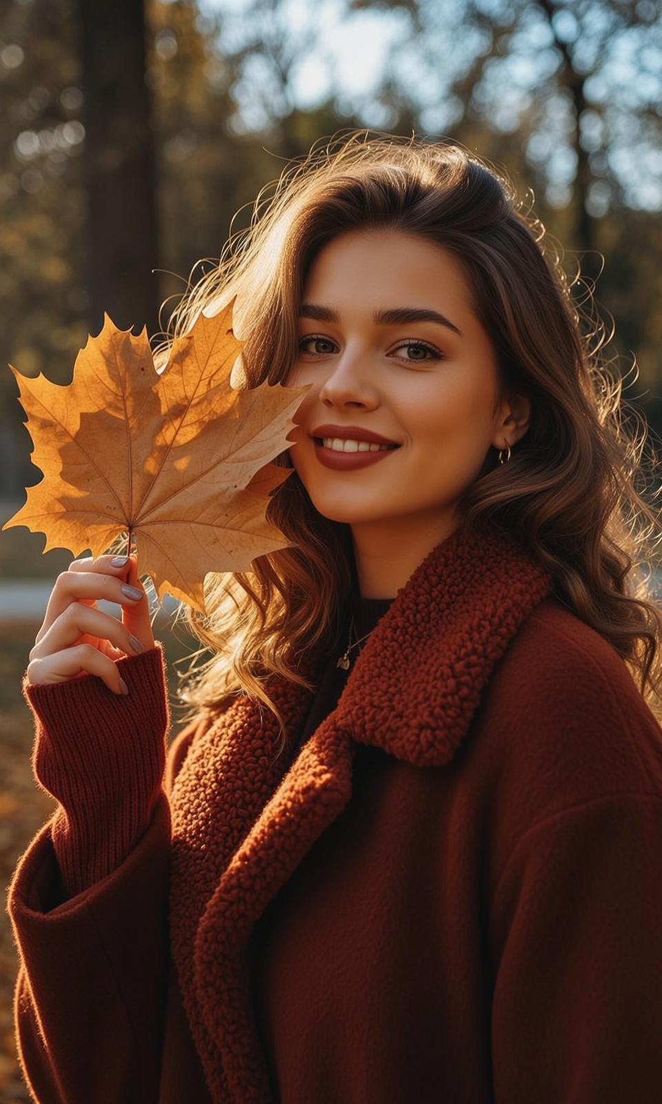 Autumn Young Long Wavy Brown Hair Fair