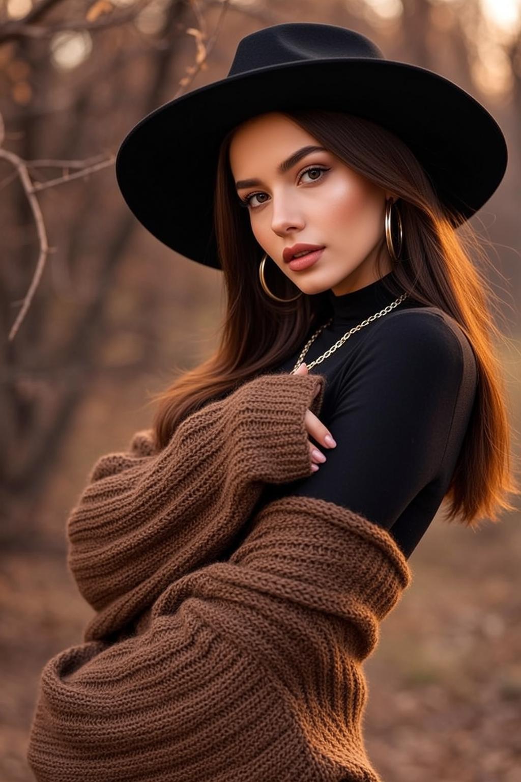Autumn Young Long Dark Brown Straight Fair