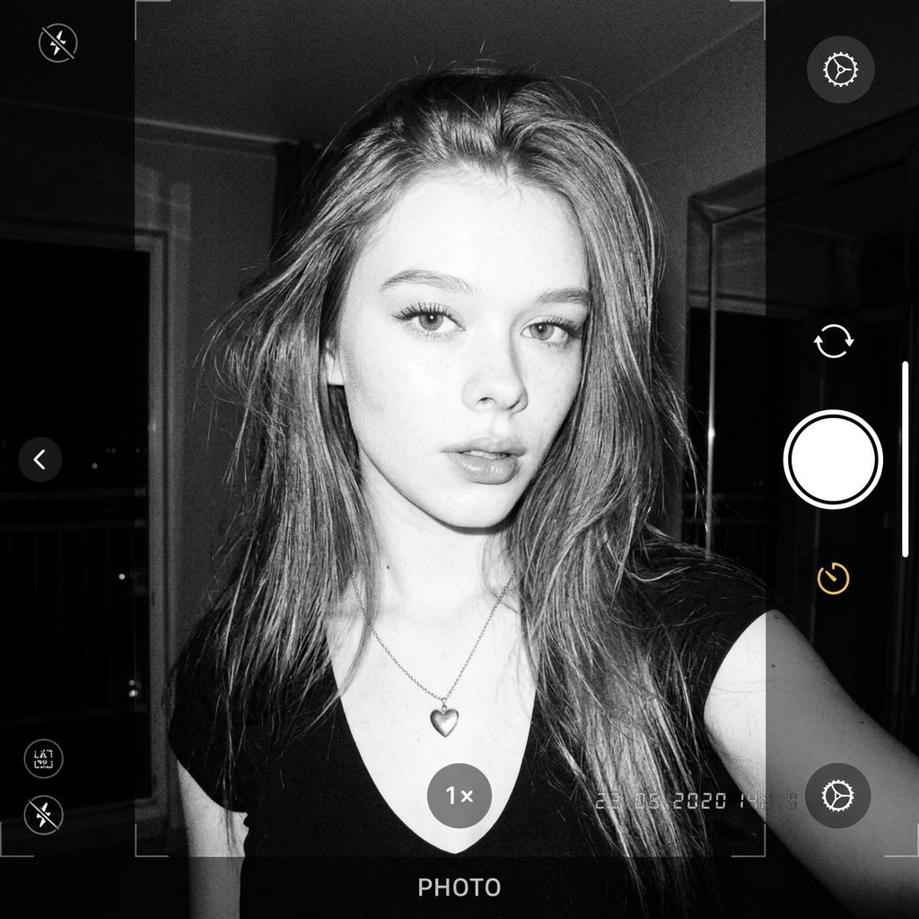 Iphone Camera Ui Selfie Y2k Film Grain