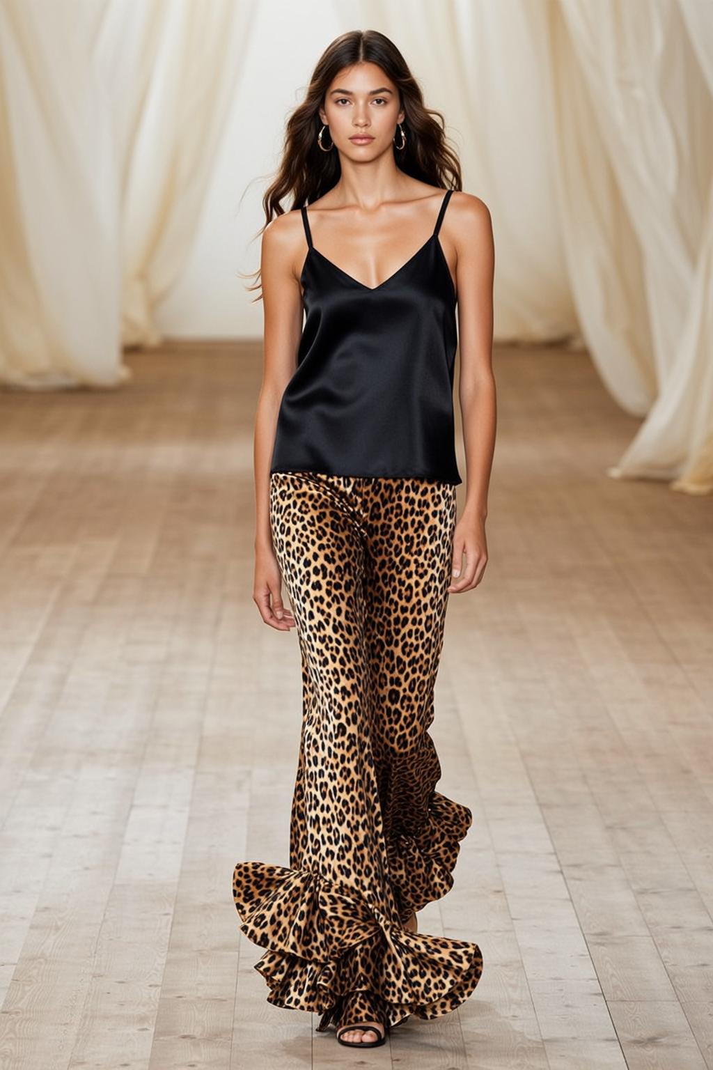 Fashion Week Young Long Wavy Dark Brown