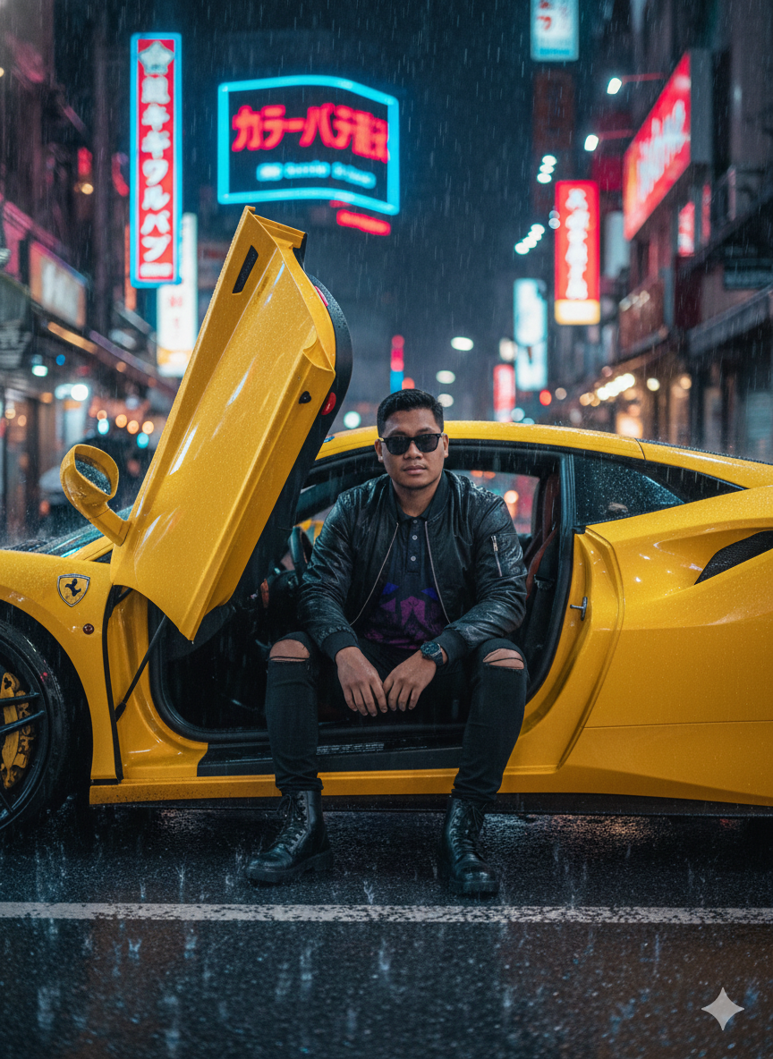 Neon Street Style Portrait