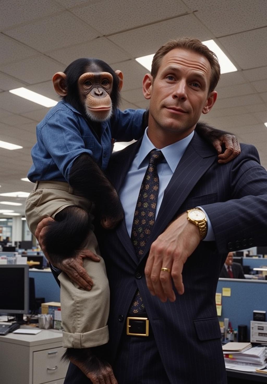 World Recreate This Scene Prompt Description Chimpanzee