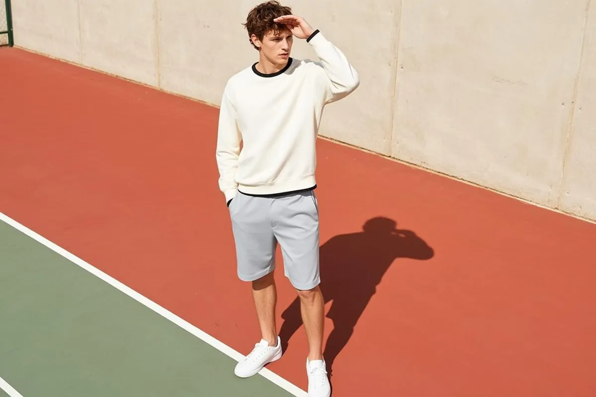 Young Brown Messy Fair Off-white Crewneck Sweatshirt