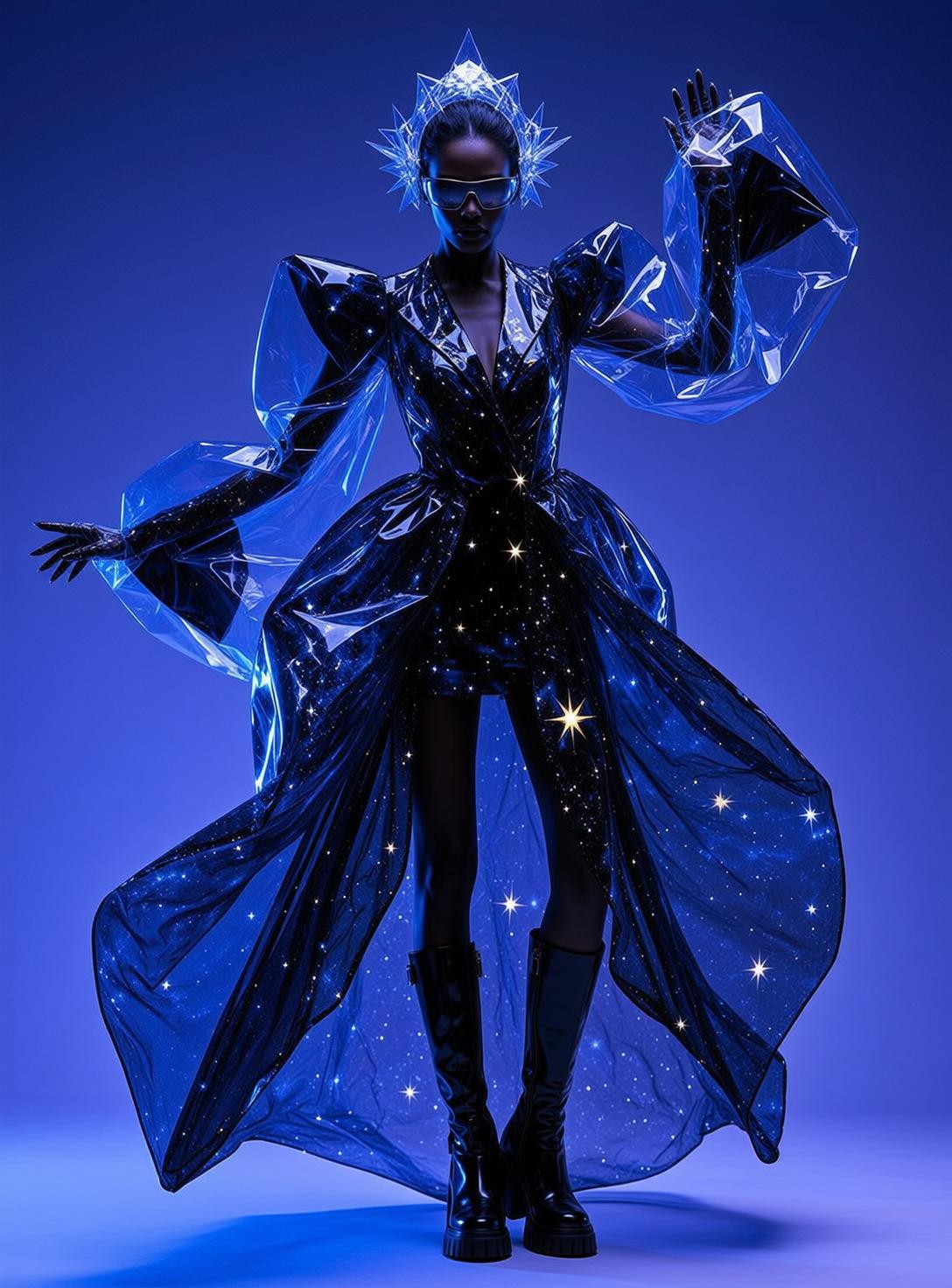 Star Dress Blue Studio Fashion