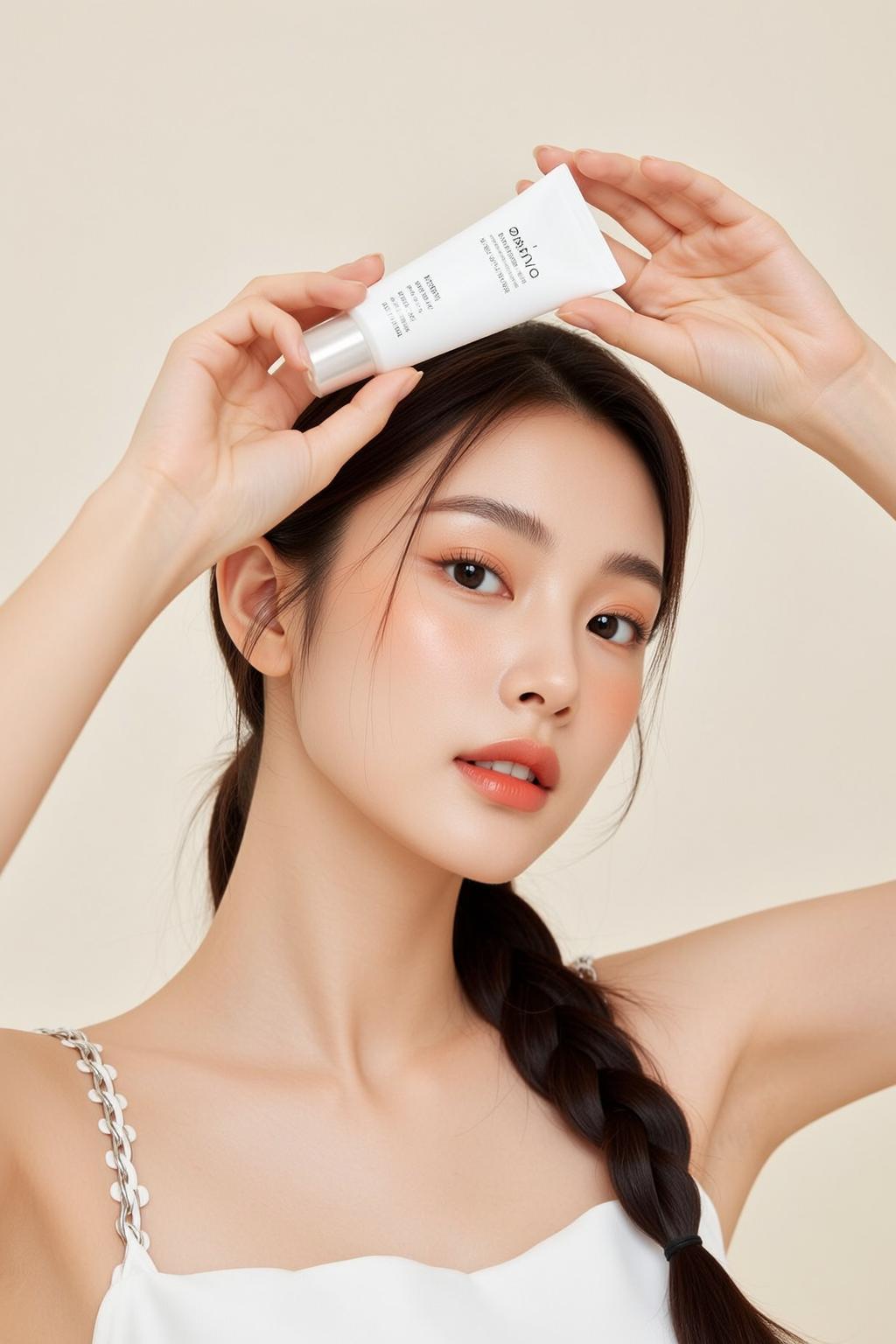 Luxury Young East Asian Dark Brown Long