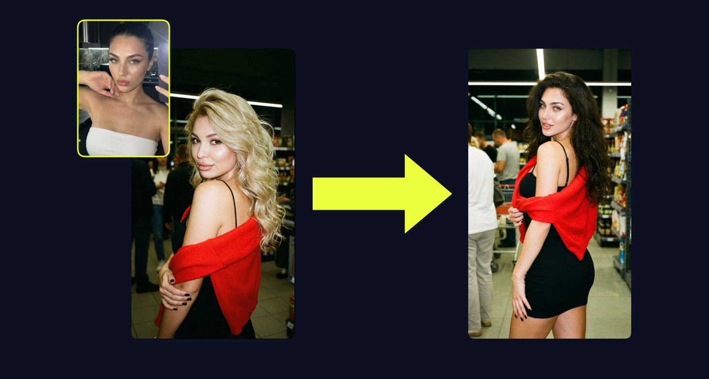 Lily remix walkthrough for Girl Night Magnit Store Black Dress Red Sweater Blurred Flash