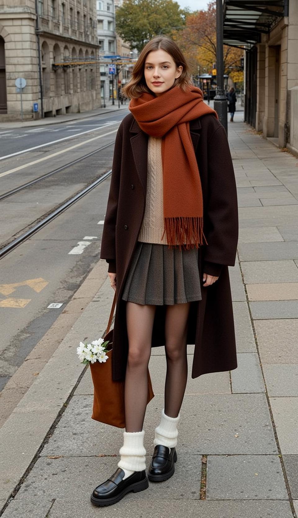 Autumn Scarf City Street