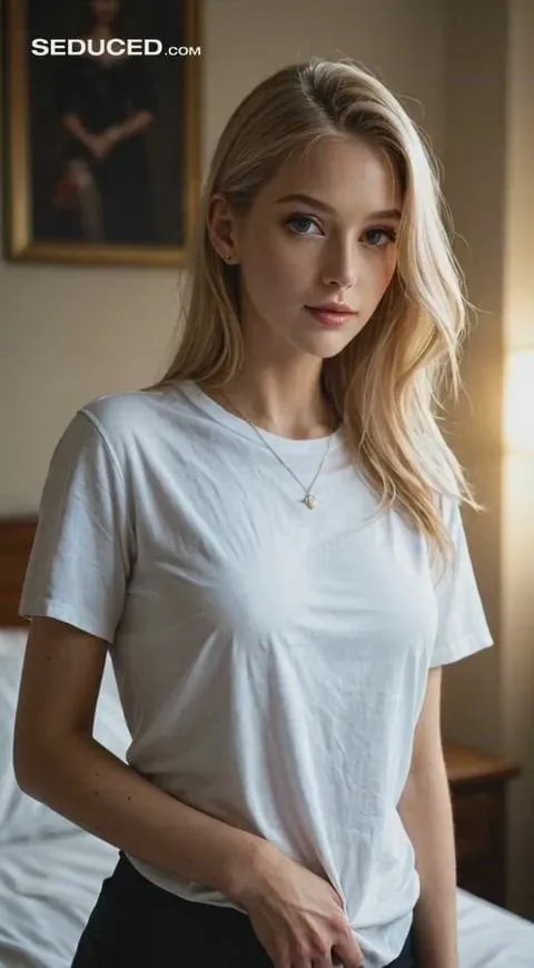 Medium With Long Wavy Looking Directly At Camera With Neutral