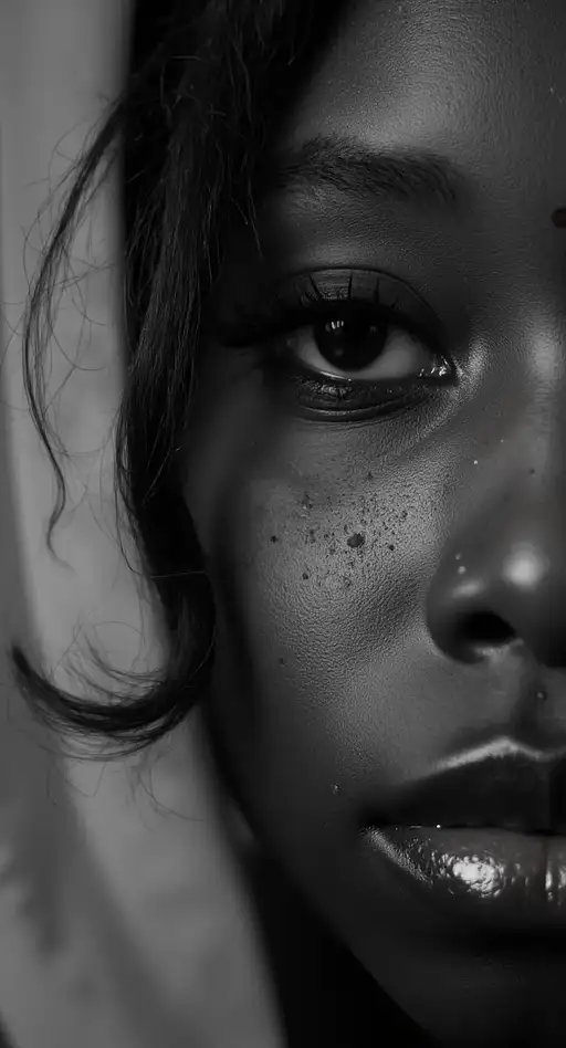 Grayscale African Portrait