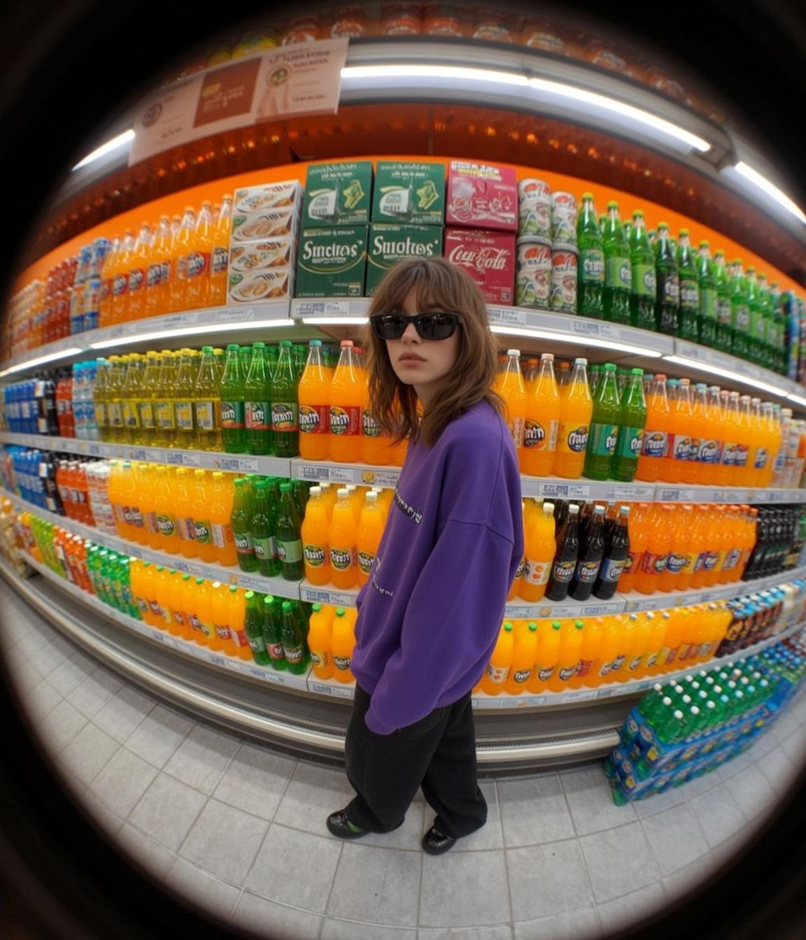 Fisheye Young Medium Length Brown Hair Bangs
