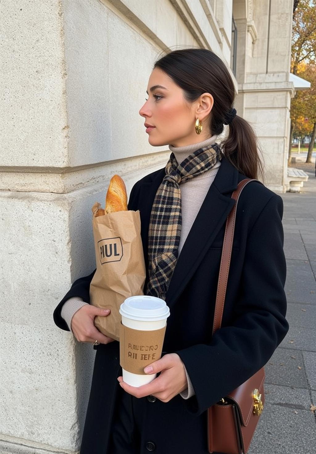 Urban Street Baguette Coffee Candid Lifestyle