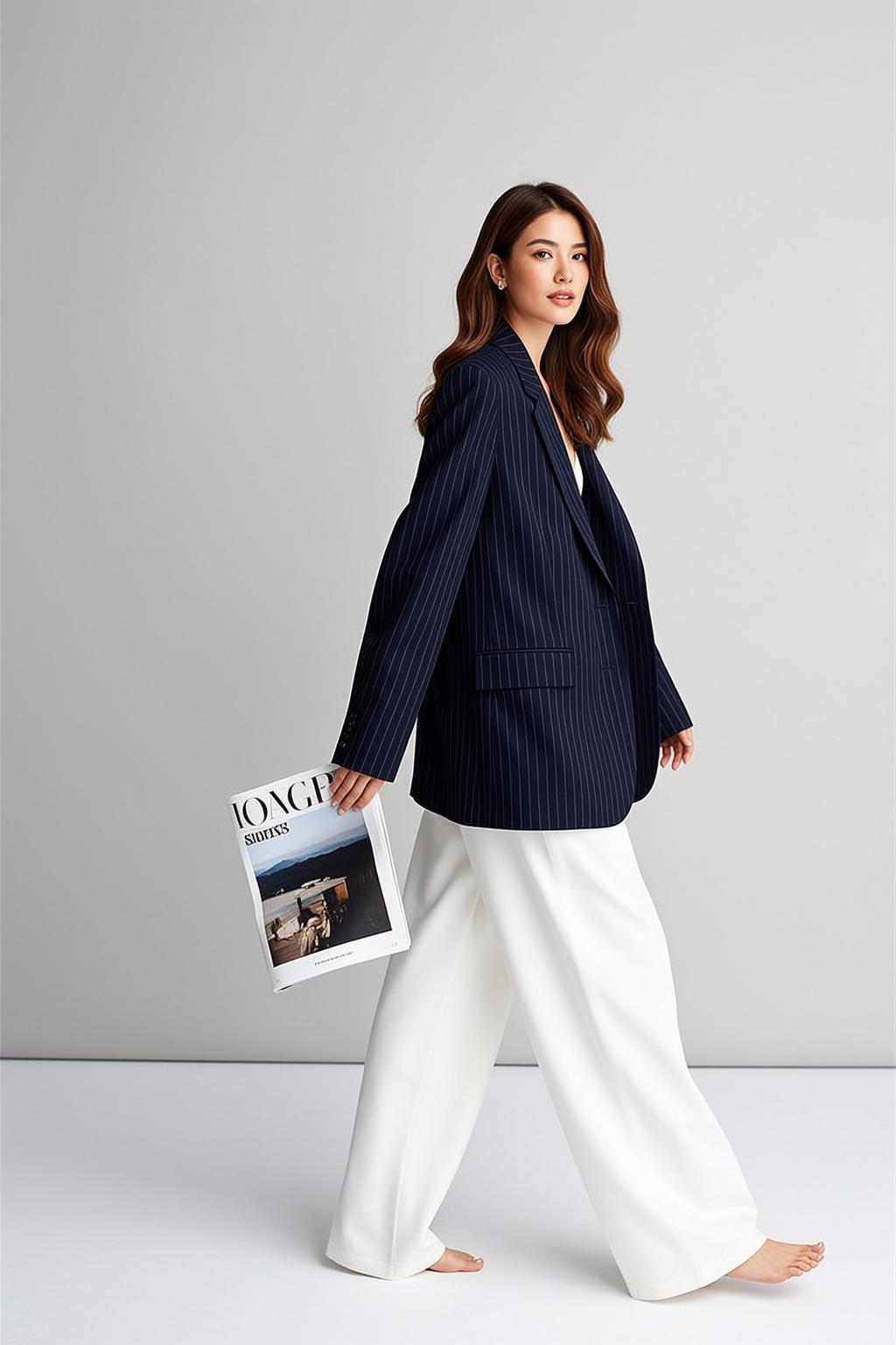 White Tank Wide Leg Pants