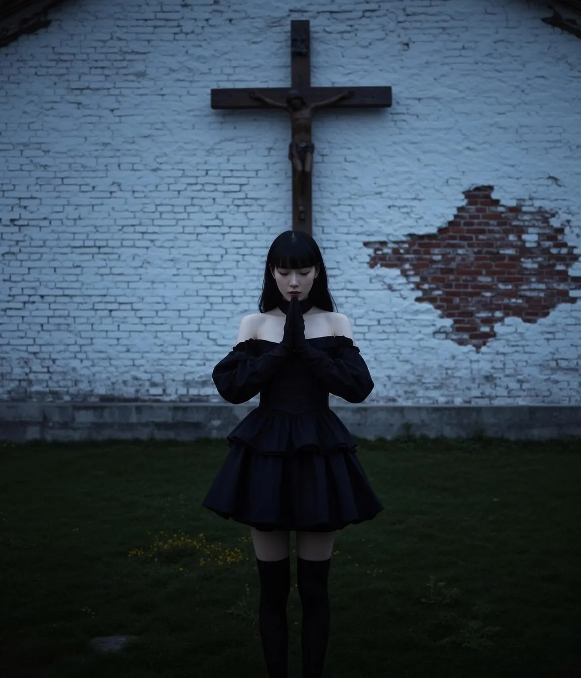 Praying Black Dress
