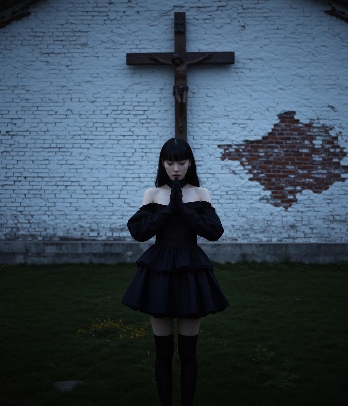 Praying Black Dress