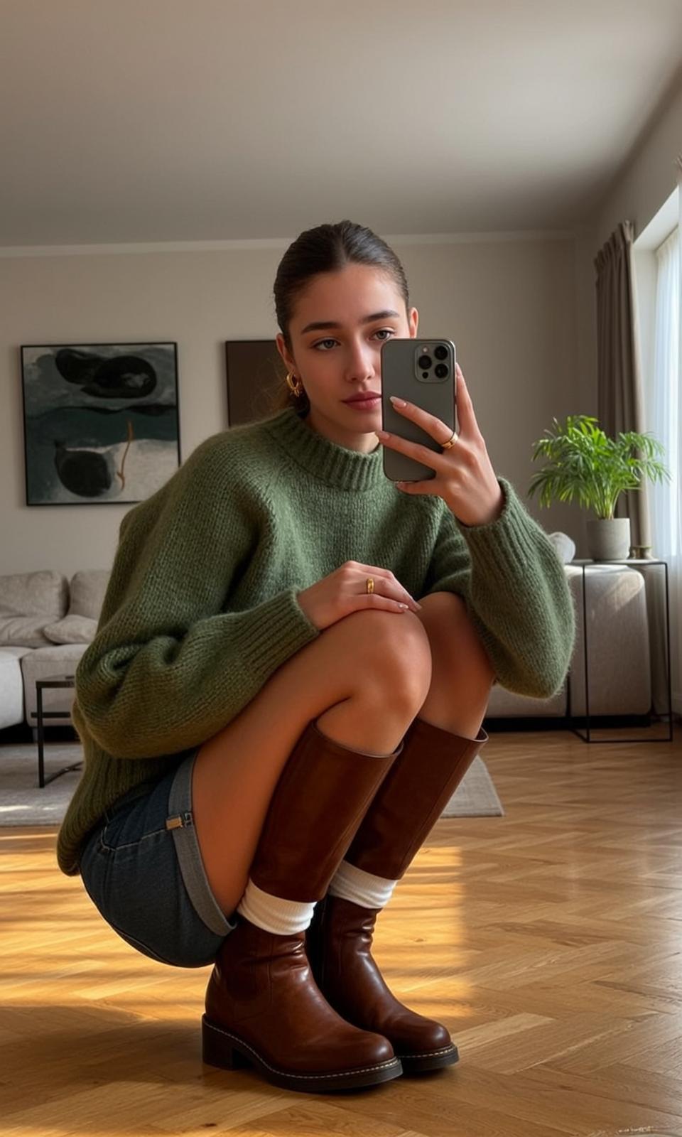 Green Sweater Living Room